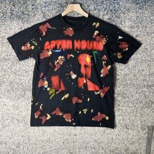 The Weeknd After Hours Shirt Mens Large XO Graphic Bleach Tie Dye Splatter Tee